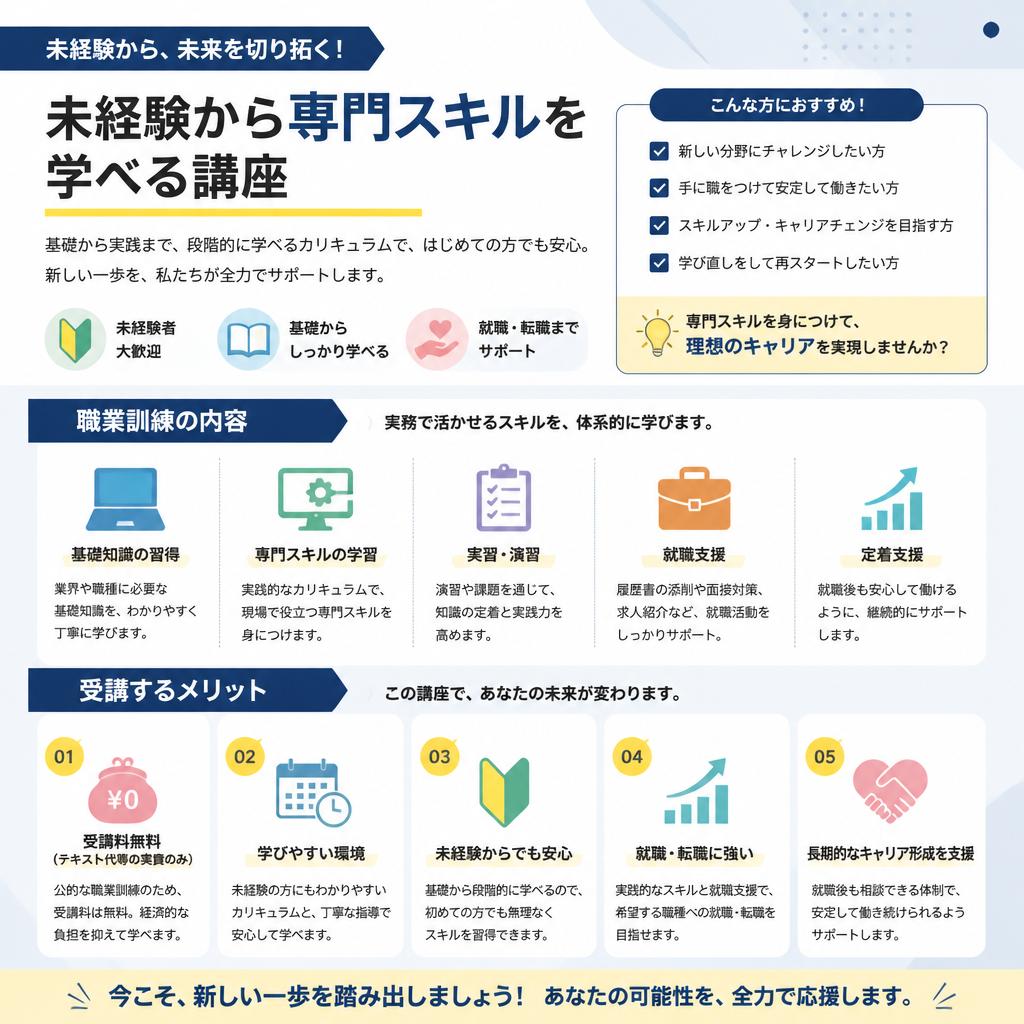 パソコンスキルを磨くサポート体制