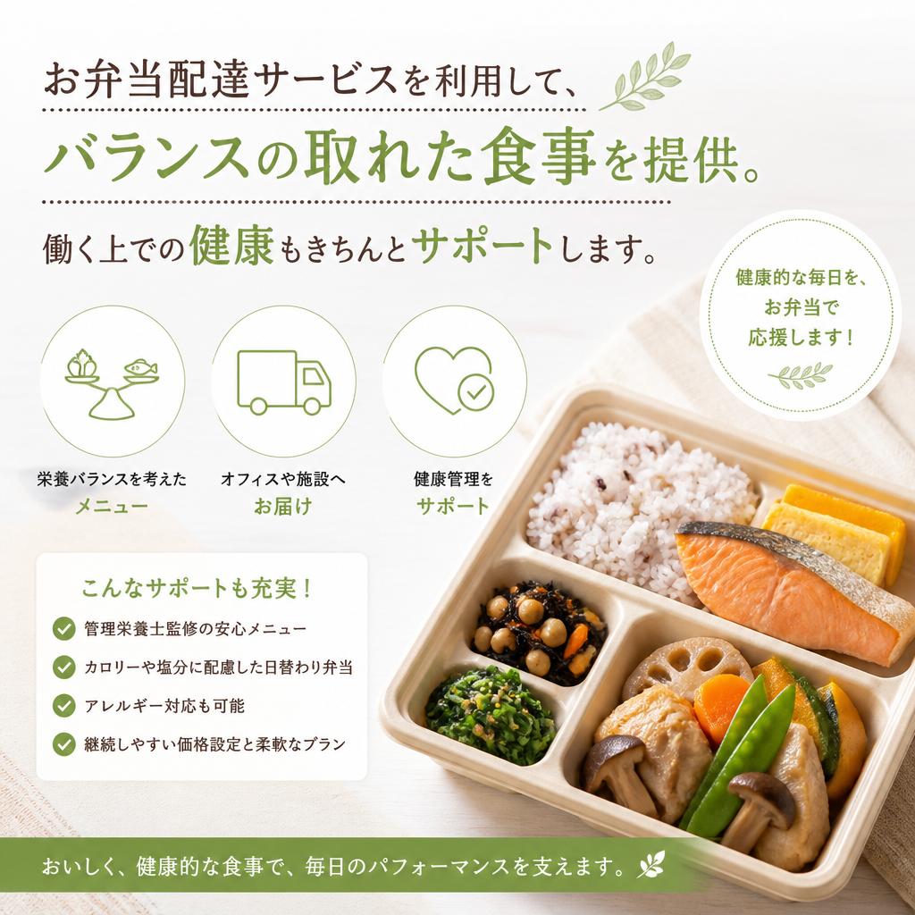 美味しいお弁当配達で栄養もサポート