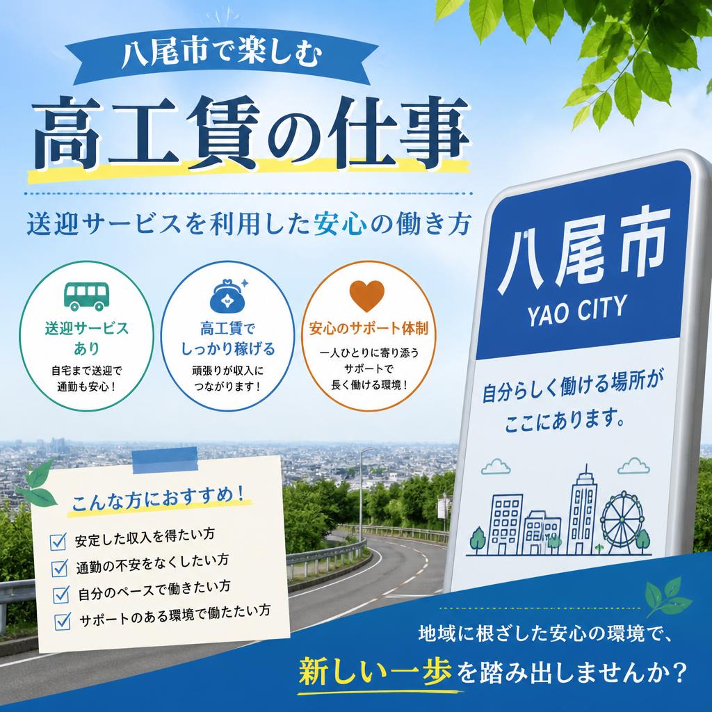 八尾市で楽しむ高工賃の仕事：送迎サービスを利用した安心の働き方