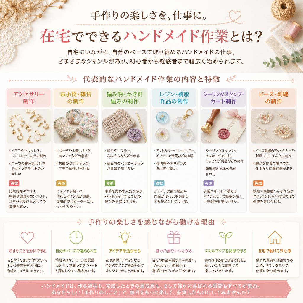 自宅でできるハンドメイド作業
