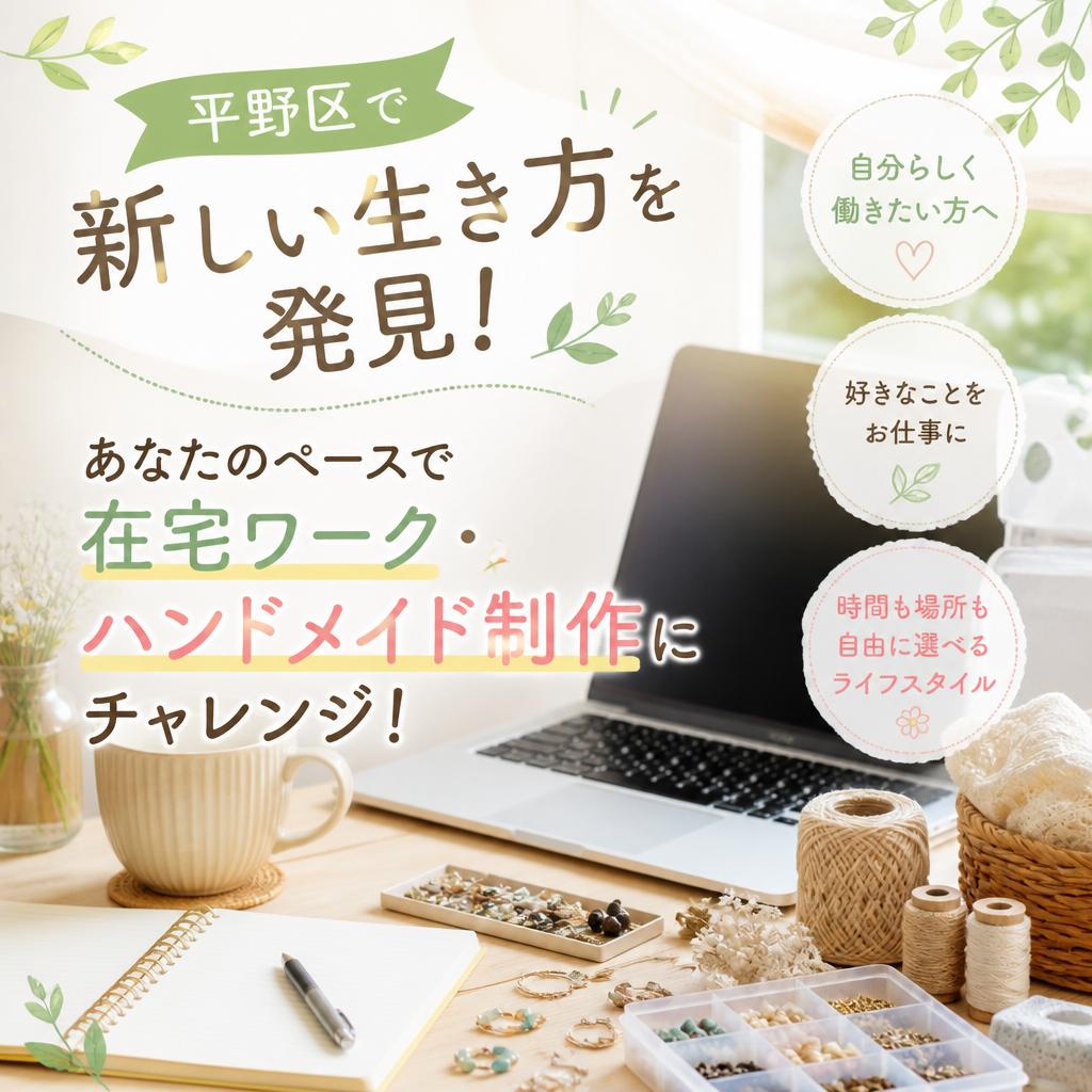 平野区で新しい生き方を発見！あなたのペースで在宅ワーク・ハンドメイド制作にチャレンジ！