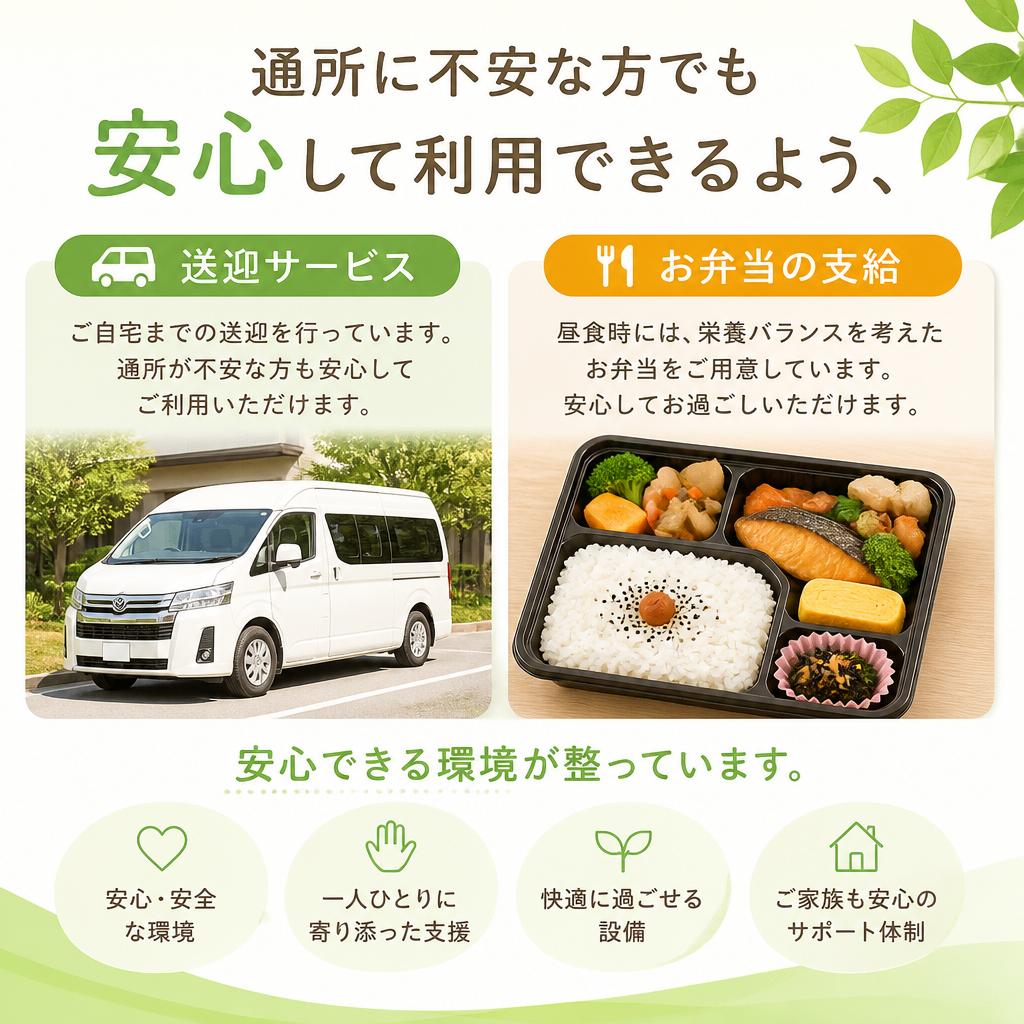 手厚いサポート体制と送迎サービス
