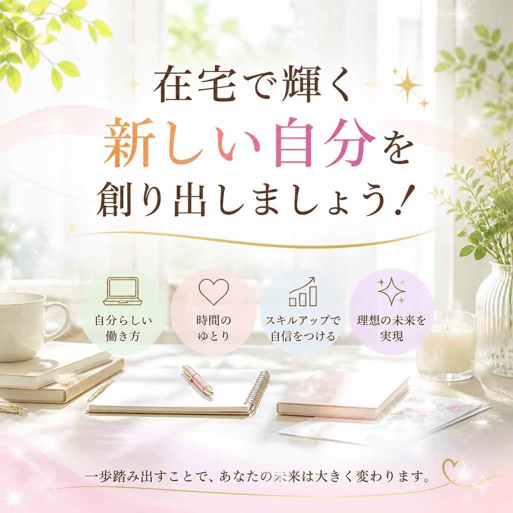 在宅で輝く新しい自分を創り出しましょう！