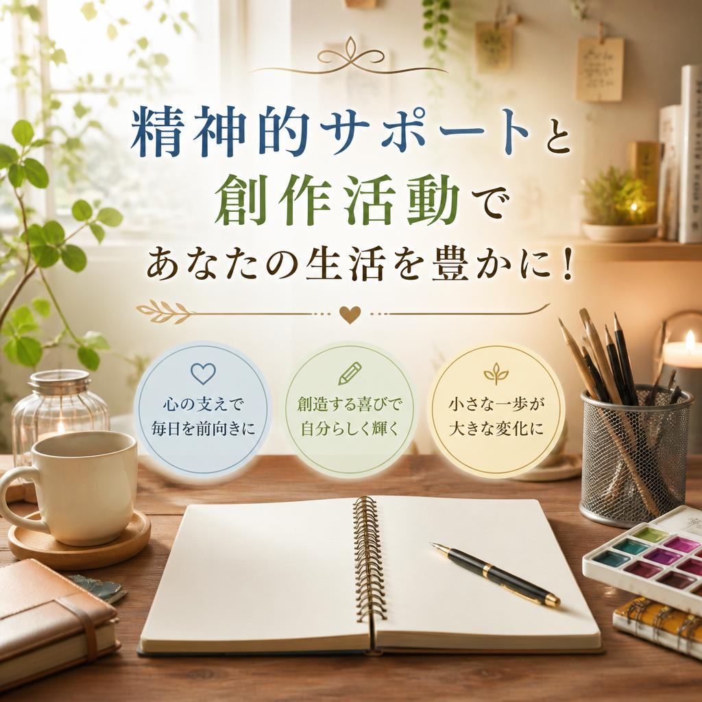精神的サポートと創作活動であなたの生活を豊かに！
