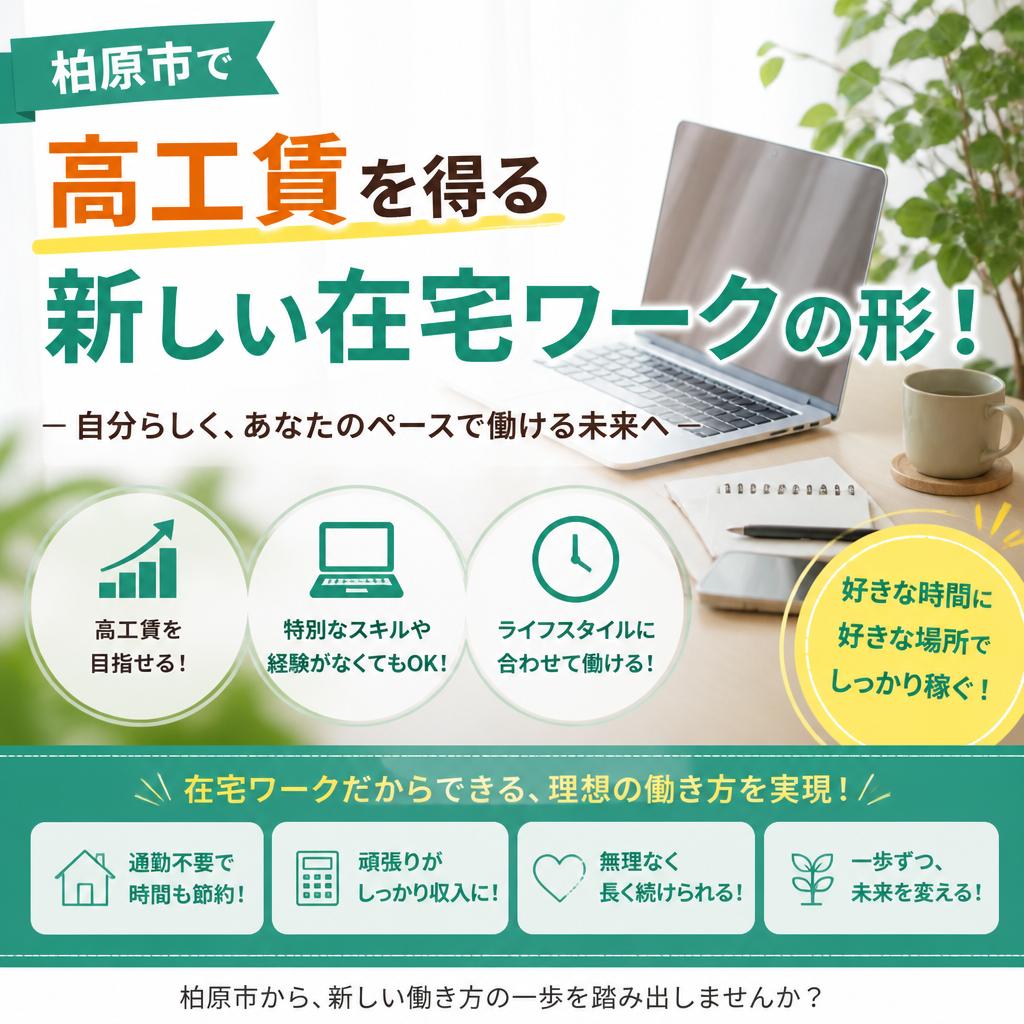 柏原市で高工賃を得る新しい在宅ワークの形！