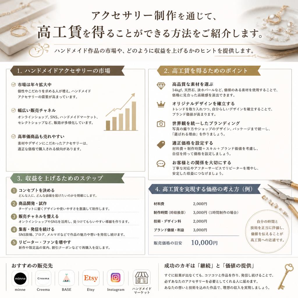 高工賃を実現するアクセサリー制作