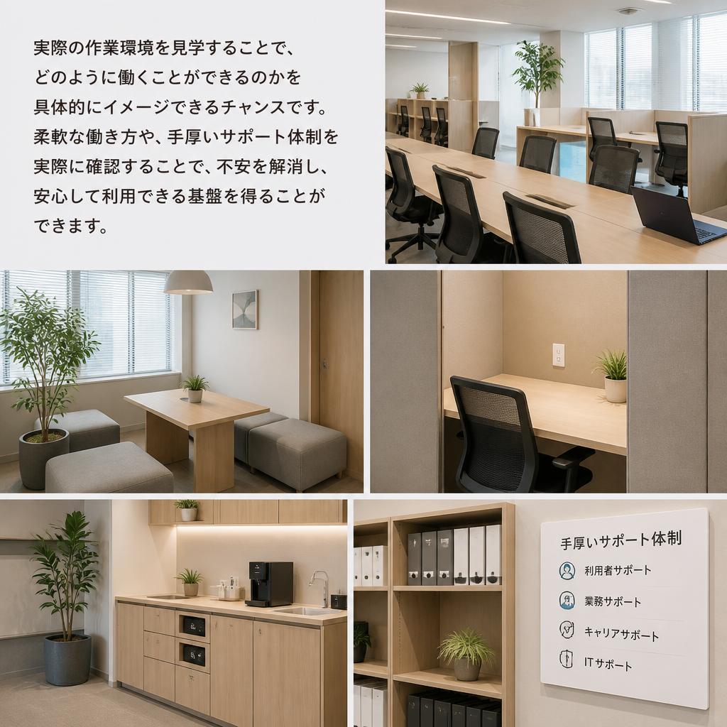 見学体験で実際の環境をチェック!