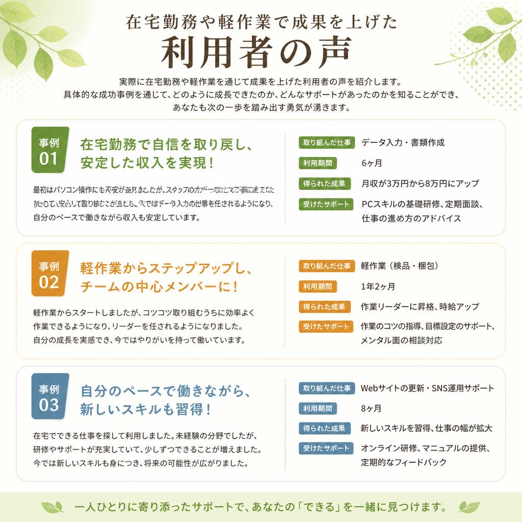 利用者の声・成功事例