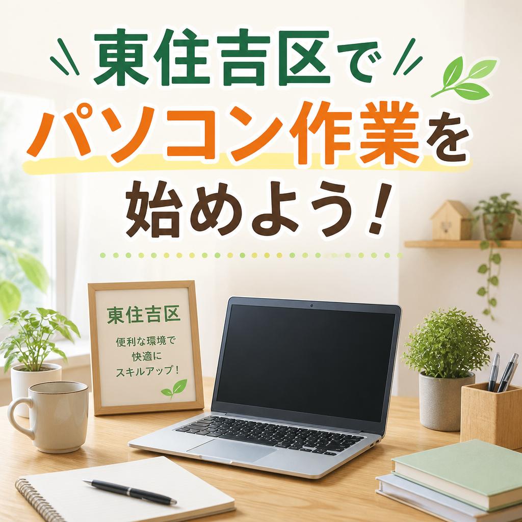 東住吉区でパソコン作業を始めよう！