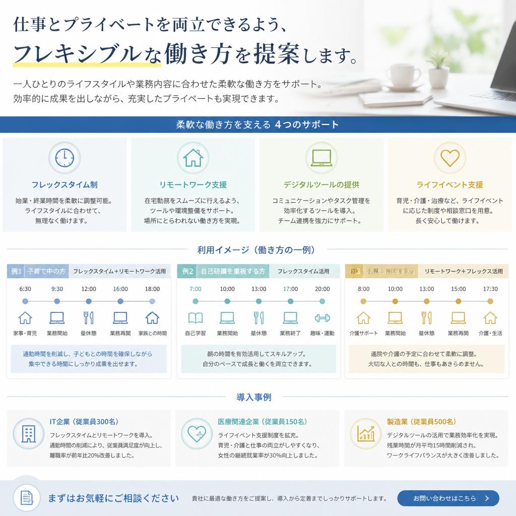 フレキシブルな働き方が可能