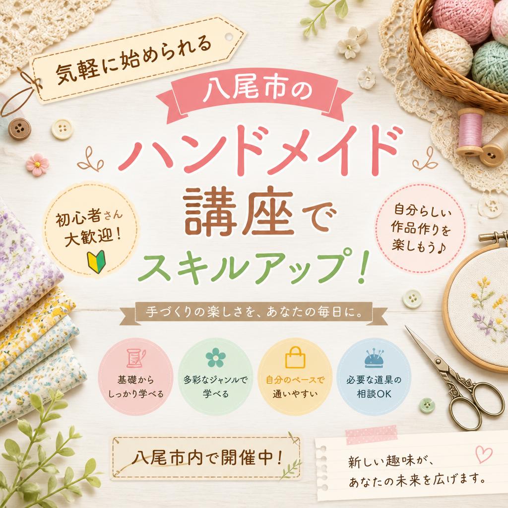 気軽に始められる八尾市のハンドメイド講座でスキルアップ！