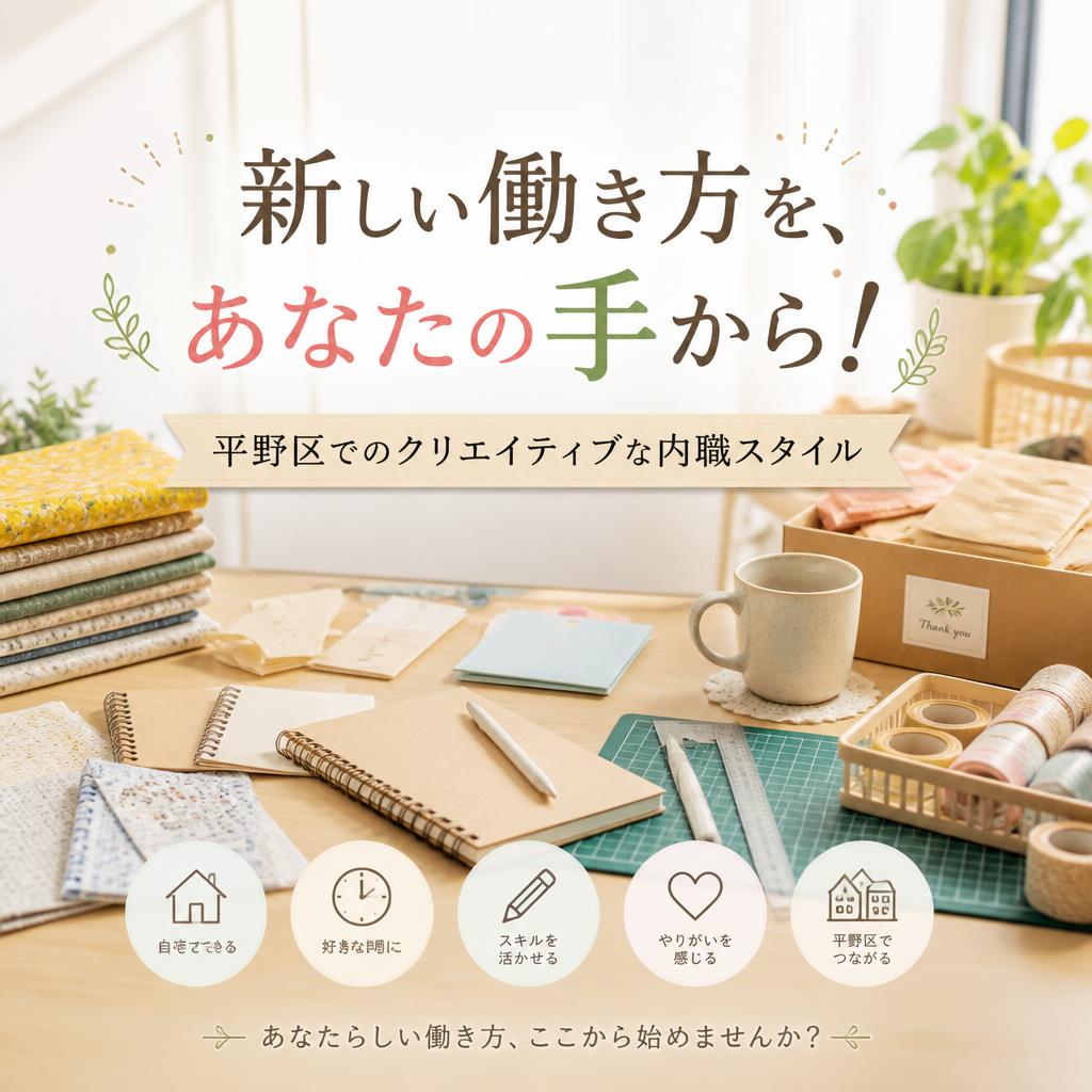 新しい働き方を、あなたの手から！平野区でのクリエイティブな内職スタイル