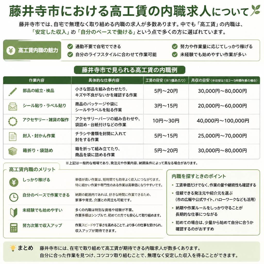 高工賃求人の嬉しいポイント