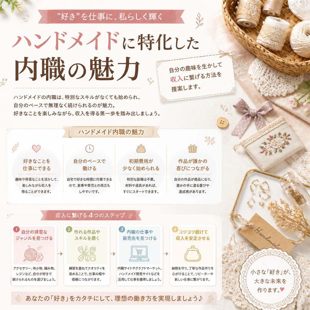 ハンドメイド作業の魅力