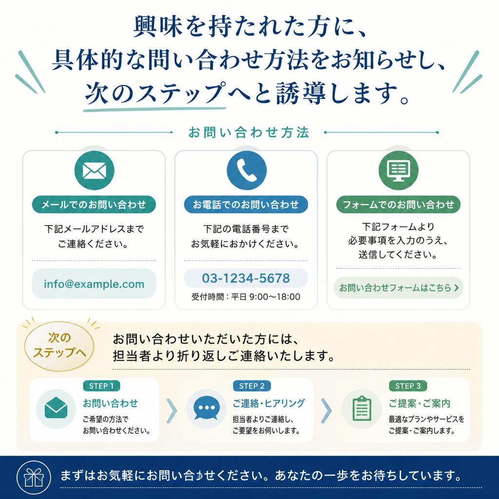 7. お問い合わせで未来をスタート！