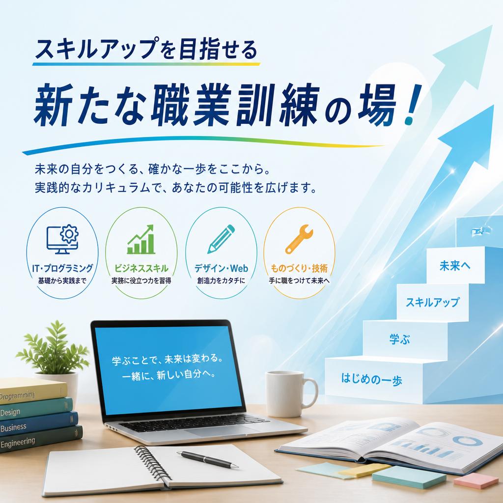 スキルアップを目指せる新たな職業訓練の場！