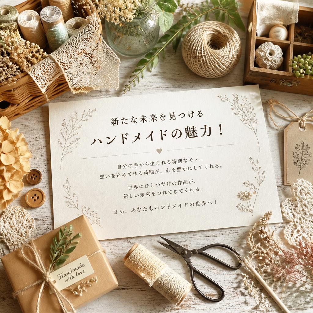 新たな未来を見つけるハンドメイドの魅力！