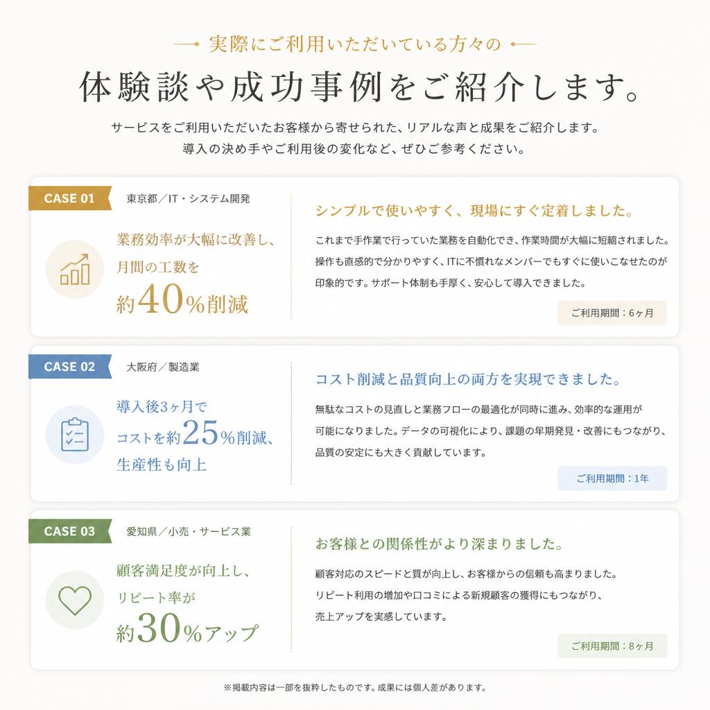 利用者の声