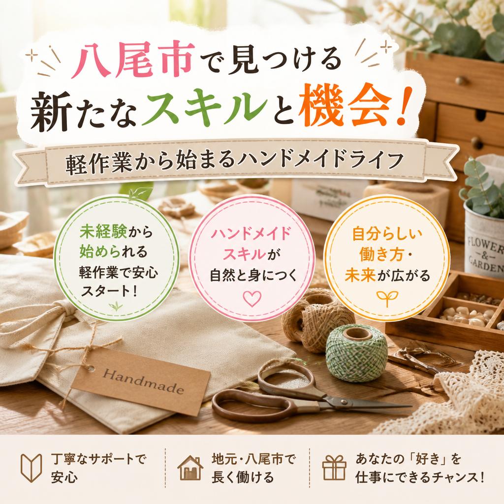 八尾市で見つける新たなスキルと機会！軽作業から始まるハンドメイドライフ