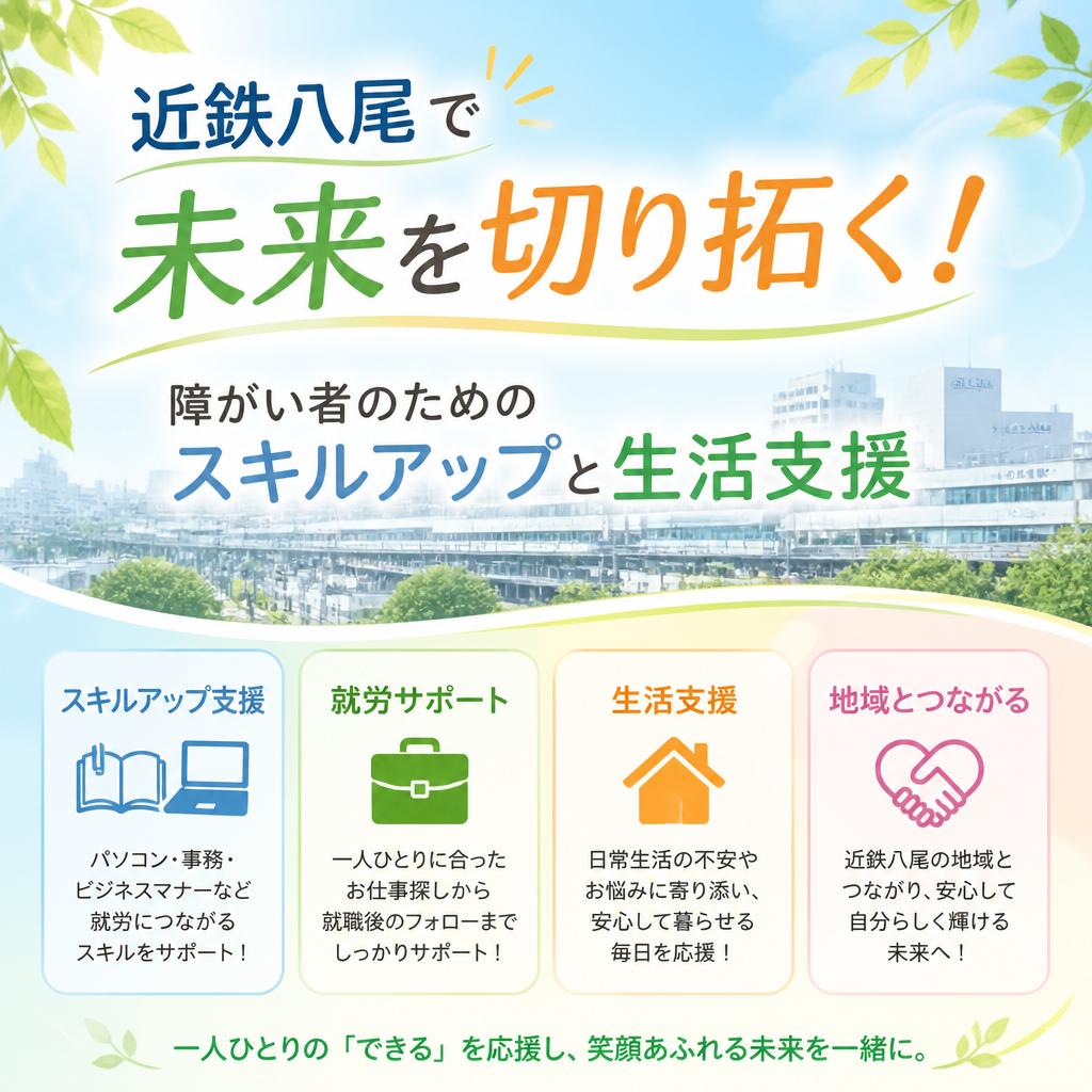 近鉄八尾で未来を切り拓く！障がい者のためのスキルアップと生活支援