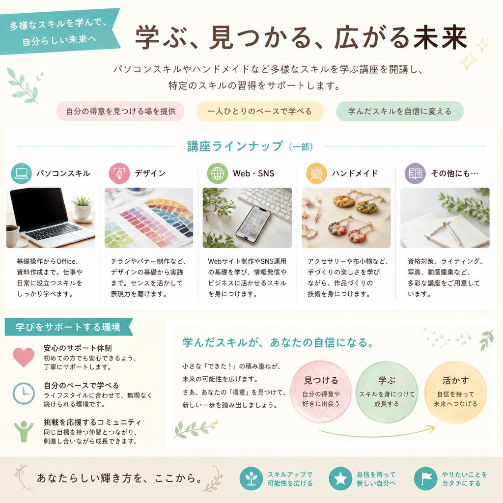 スキルアップのための様々な講座