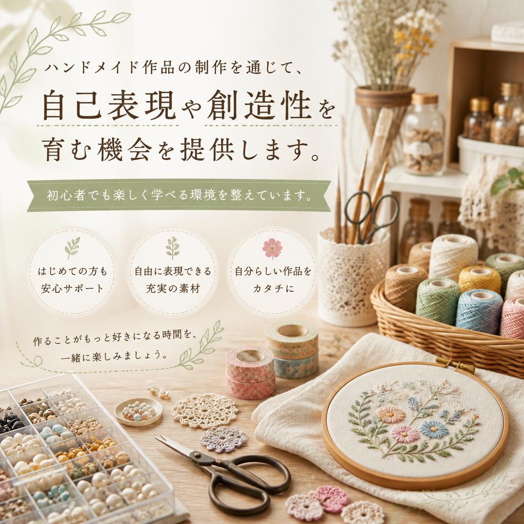 ハンドメイド作品で個性を表現