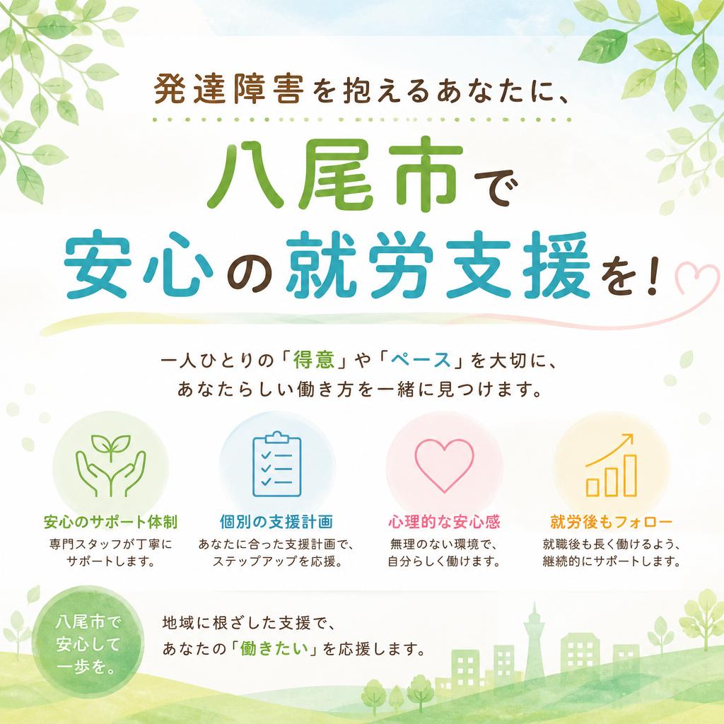 発達障害を抱えるあなたに、八尾市で安心の就労支援を！