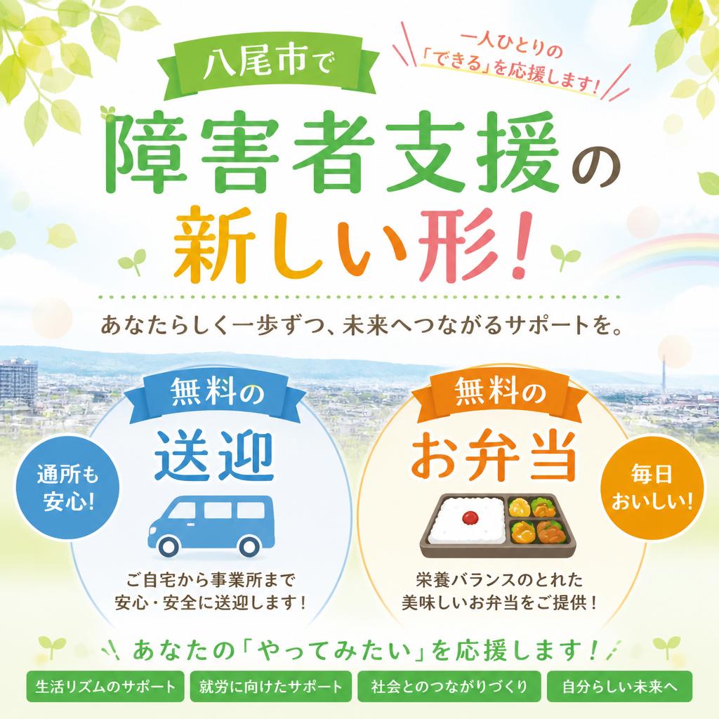 八尾市で障害者支援の新しい形！無料の送迎とお弁当であなたのステップをサポート