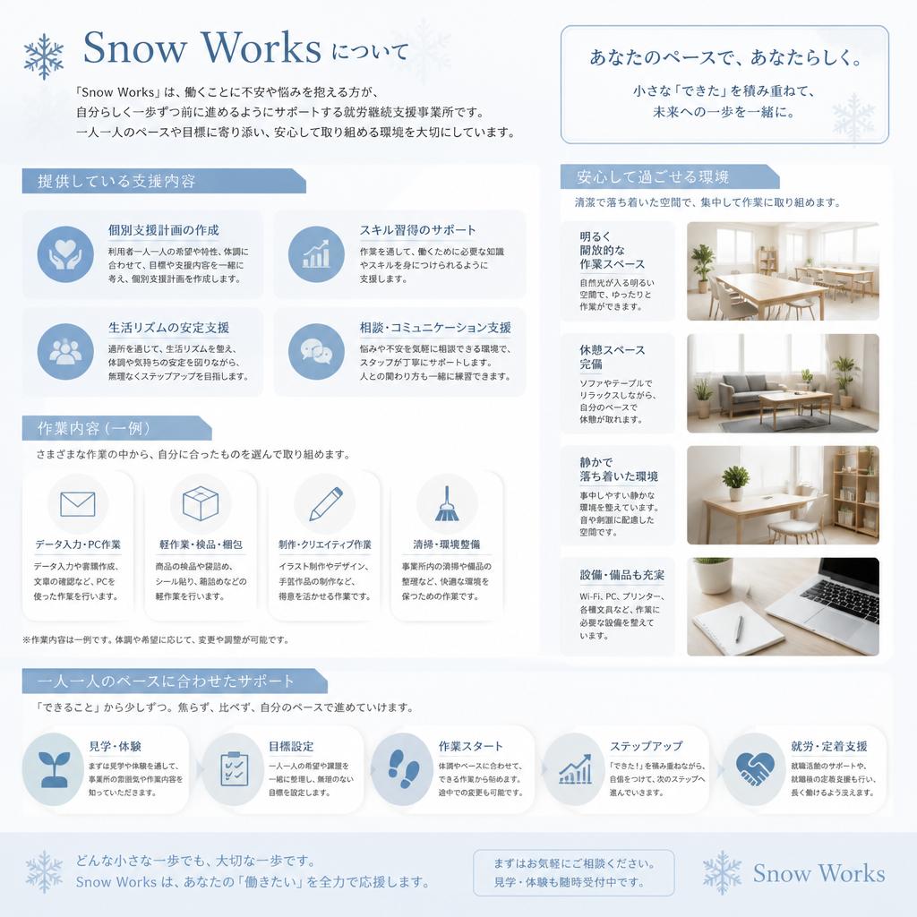 Snow Worksの支援内容