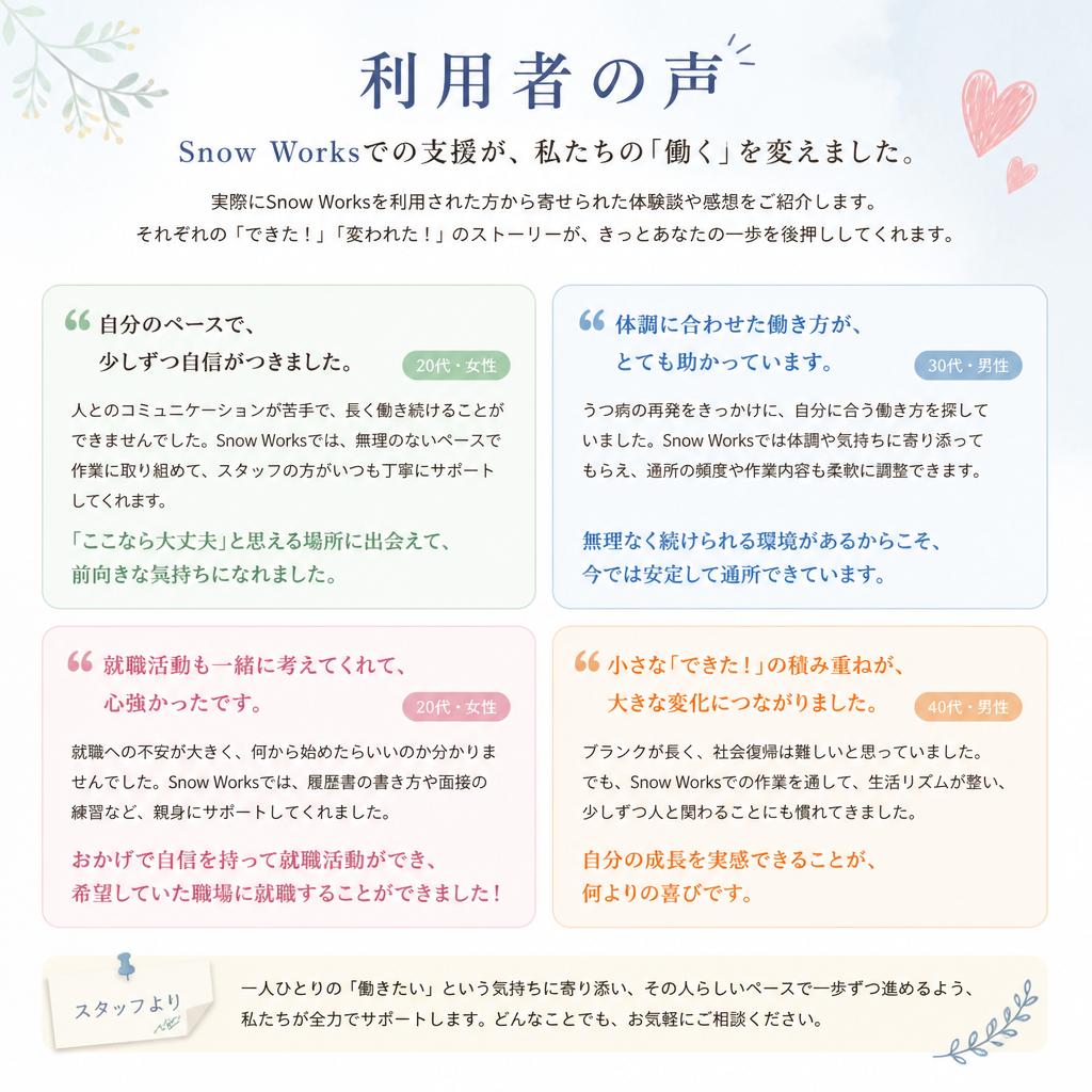 利用者の声