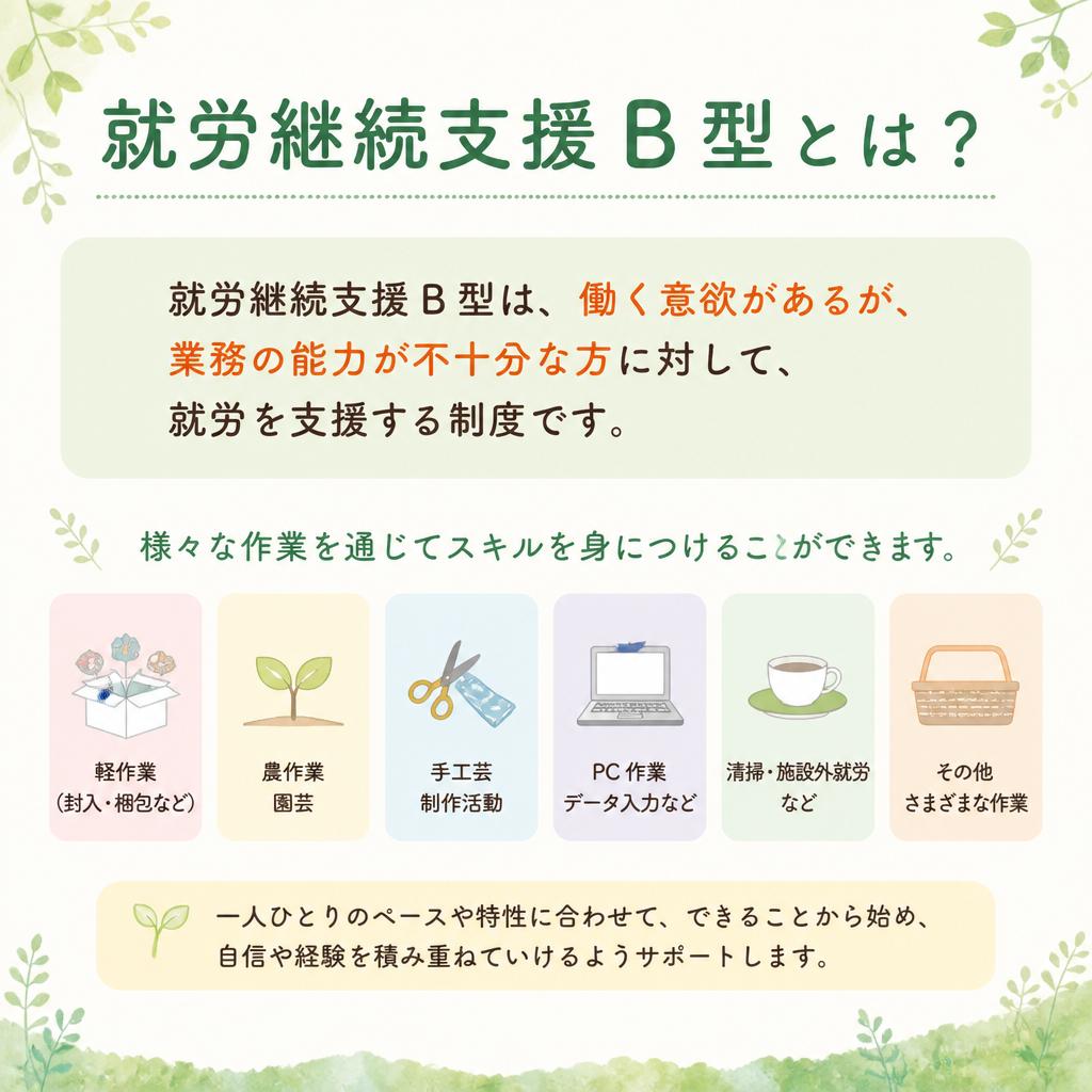 就労継続支援B型の役割