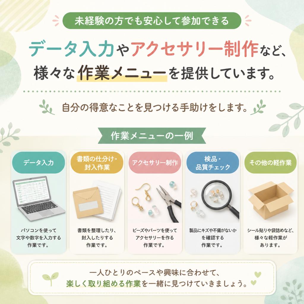 多彩な就労支援メニュー