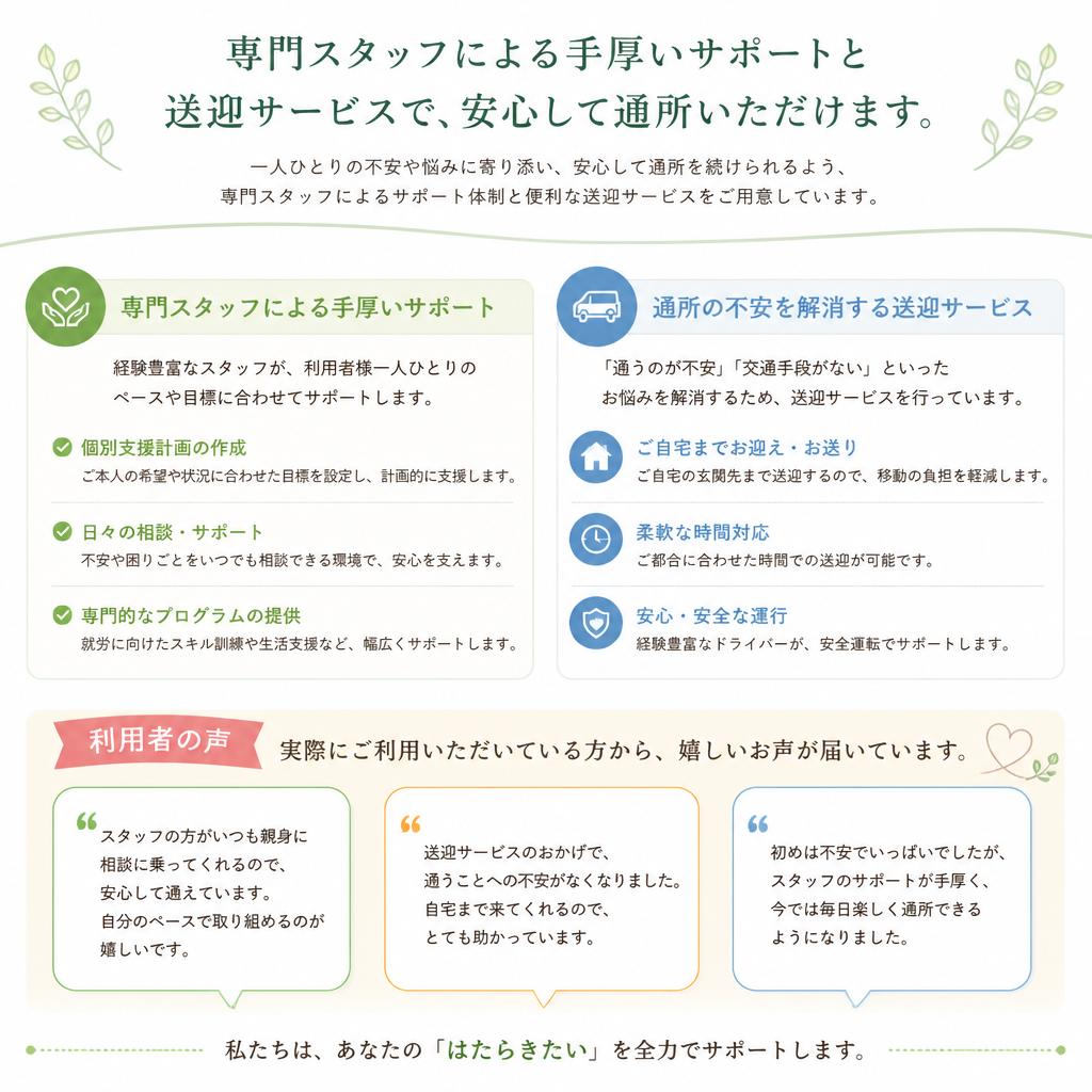 安心のサポート体制