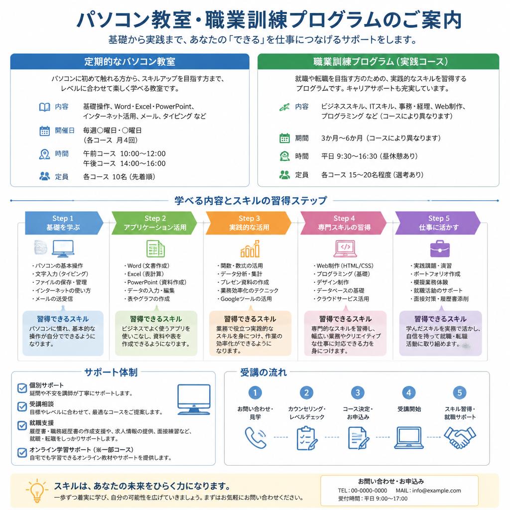 スキルアップのための教育プログラム