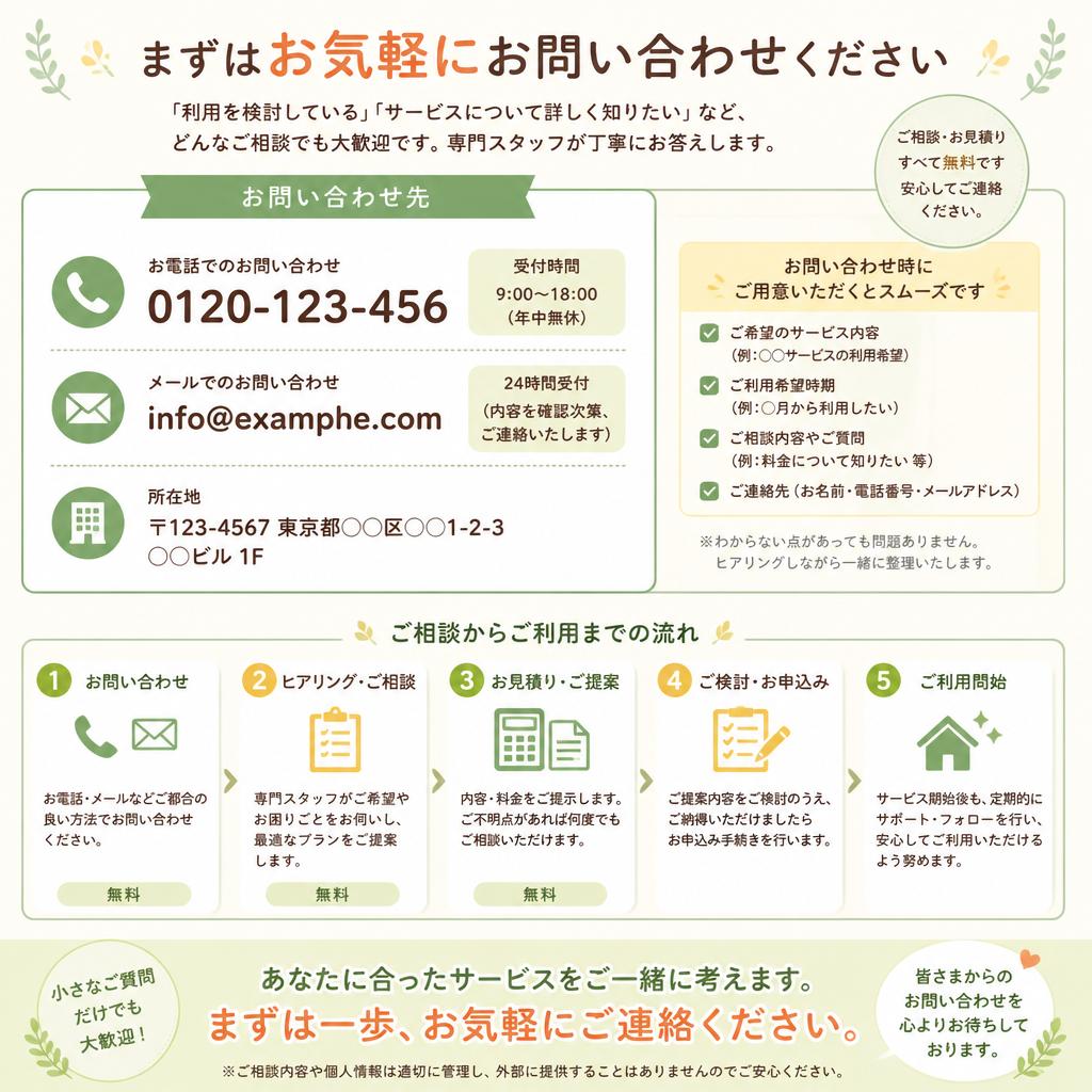 お気軽にお問い合わせください