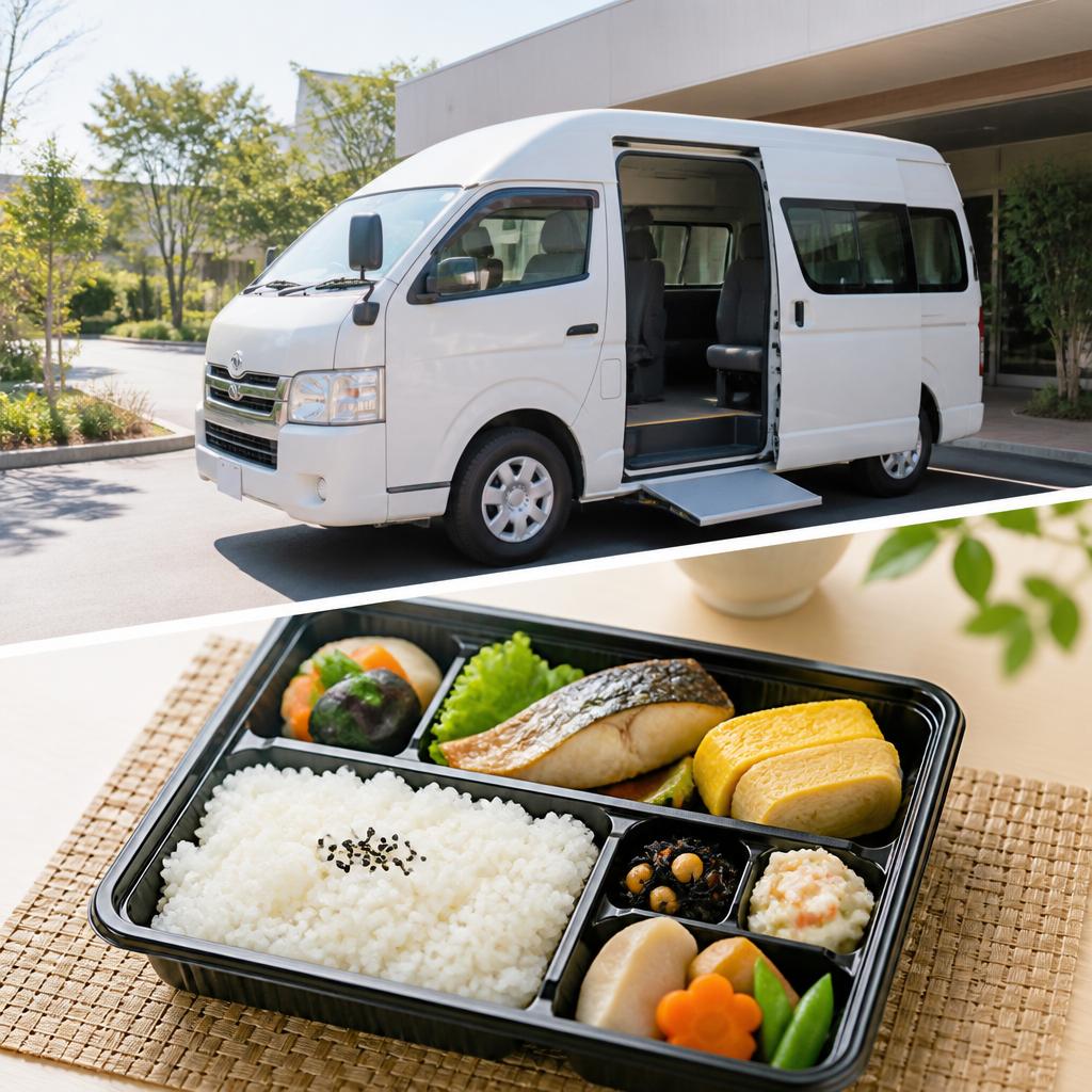 送迎サービスとお弁当提供